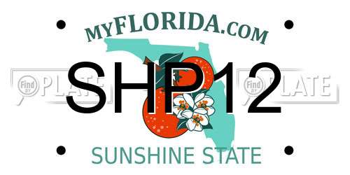 SHP12 Florida License Plate