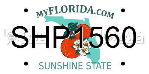 SHP1560 Florida License Plate