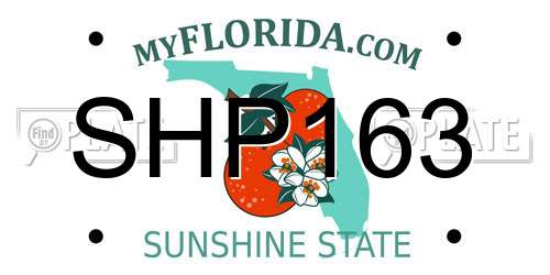 SHP163 Florida License Plate