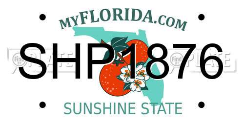 SHP1876 Florida License Plate