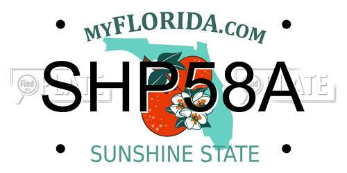 SHP58A Florida License Plate