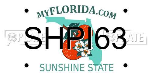 SHPI63 Florida License Plate
