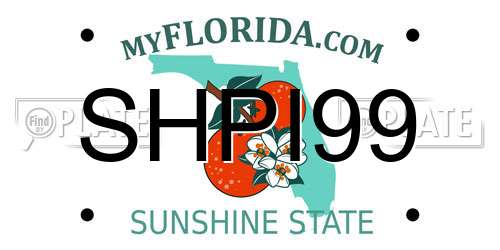 SHPI99 Florida License Plate