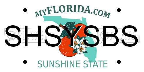 SHSYSBS Florida License Plate