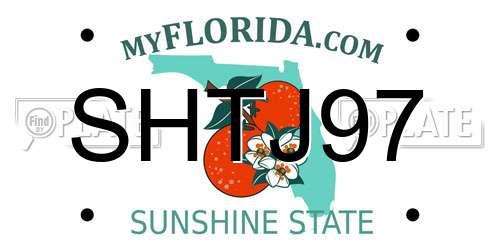 SHTJ97 Florida License Plate