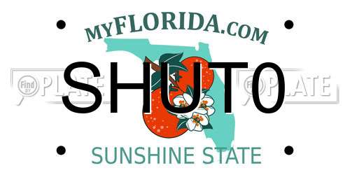 SHUT0 Florida License Plate
