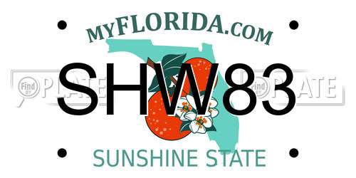 SHW83 Florida License Plate