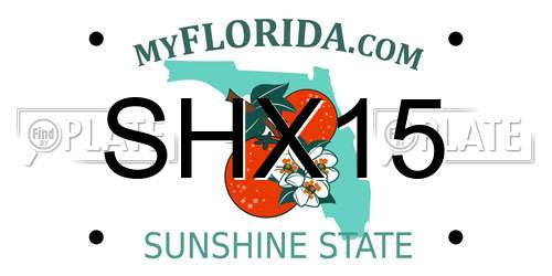 SHX15 Florida License Plate