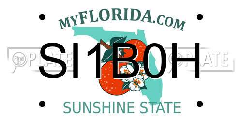 SI1B0H Florida License Plate