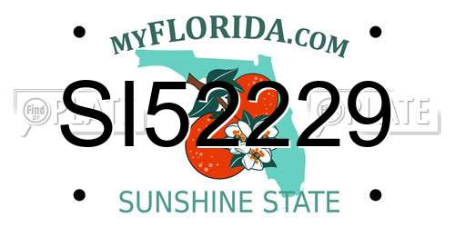 SI52229 Florida License Plate