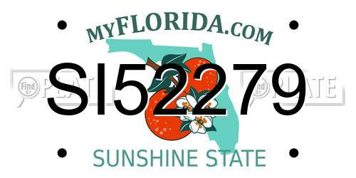 SI52279 Florida License Plate