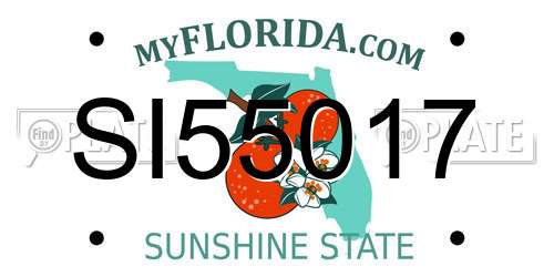 SI55017 Florida License Plate