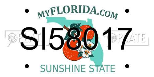 SI58017 Florida License Plate