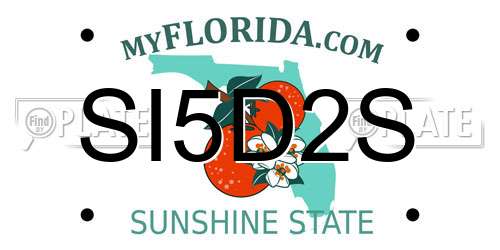 SI5D2S Florida License Plate