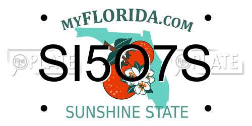 SI5O7S Florida License Plate