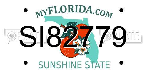 SI82779 Florida License Plate