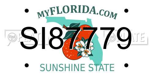 SI87779 Florida License Plate