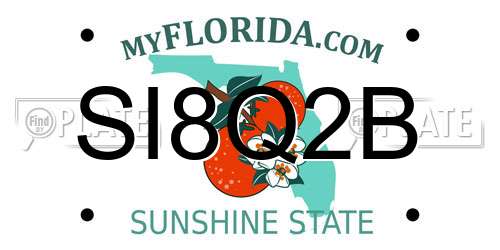 SI8Q2B Florida License Plate