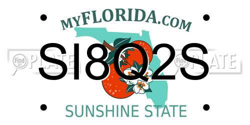 SI8Q2S Florida License Plate