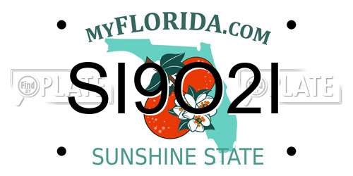 SI9O2I Florida License Plate