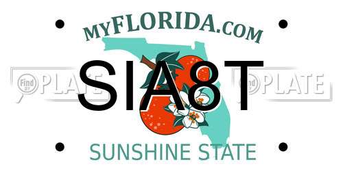 SIA8T Florida License Plate