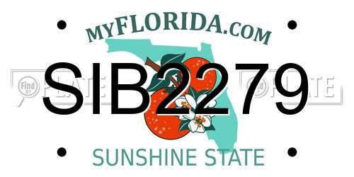 SIB2279 Florida License Plate