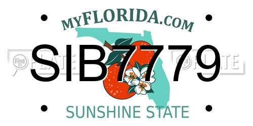 SIB7779 Florida License Plate