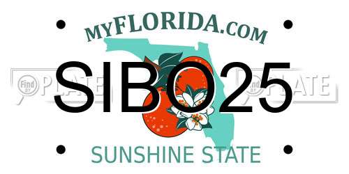 SIBO25 Florida License Plate