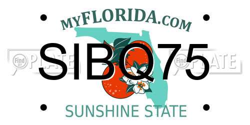 SIBQ75 Florida License Plate