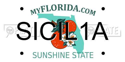 SICIL1A Florida License Plate