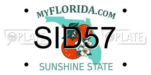 SID57 Florida License Plate