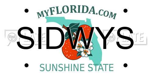 SIDWYS Florida License Plate