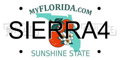SIERRA4 Florida License Plate