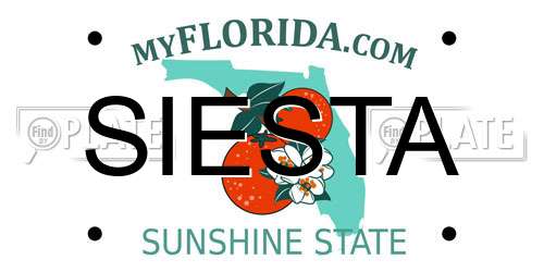SIESTA Florida License Plate