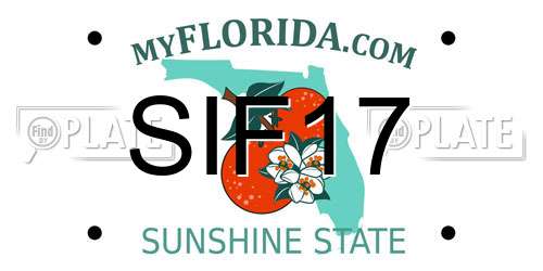 SIF17 Florida License Plate