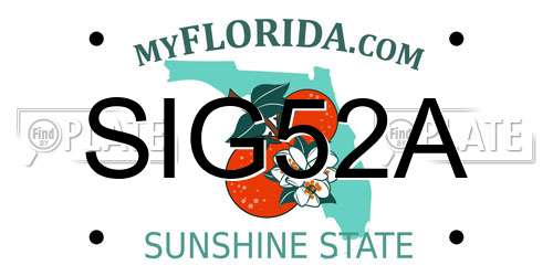 SIG52A Florida License Plate