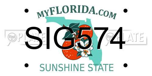 SIG574 Florida License Plate