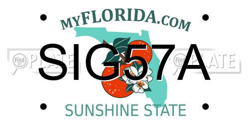 SIG57A Florida License Plate