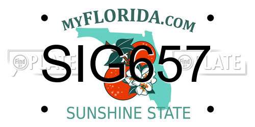 SIG657 Florida License Plate
