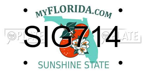 SIG714 Florida License Plate