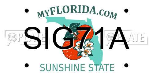 SIG71A Florida License Plate