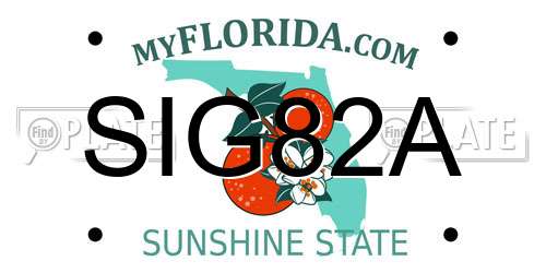 SIG82A Florida License Plate