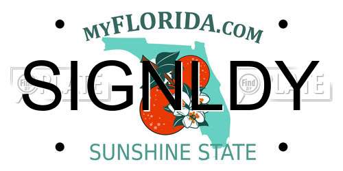 SIGNLDY Florida License Plate
