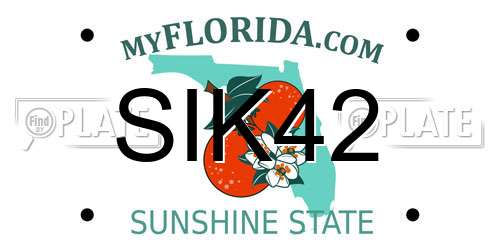SIK42 Florida License Plate