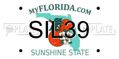 SIL39 Florida License Plate
