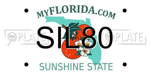 SIL80 Florida License Plate
