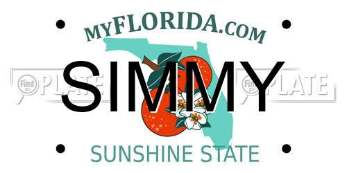SIMMY Florida License Plate