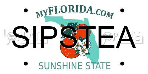 SIPSTEA Florida License Plate