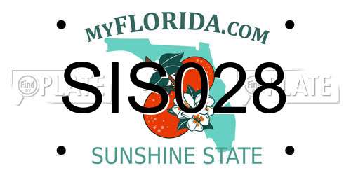 SIS028 Florida License Plate