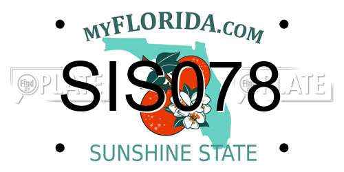SIS078 Florida License Plate